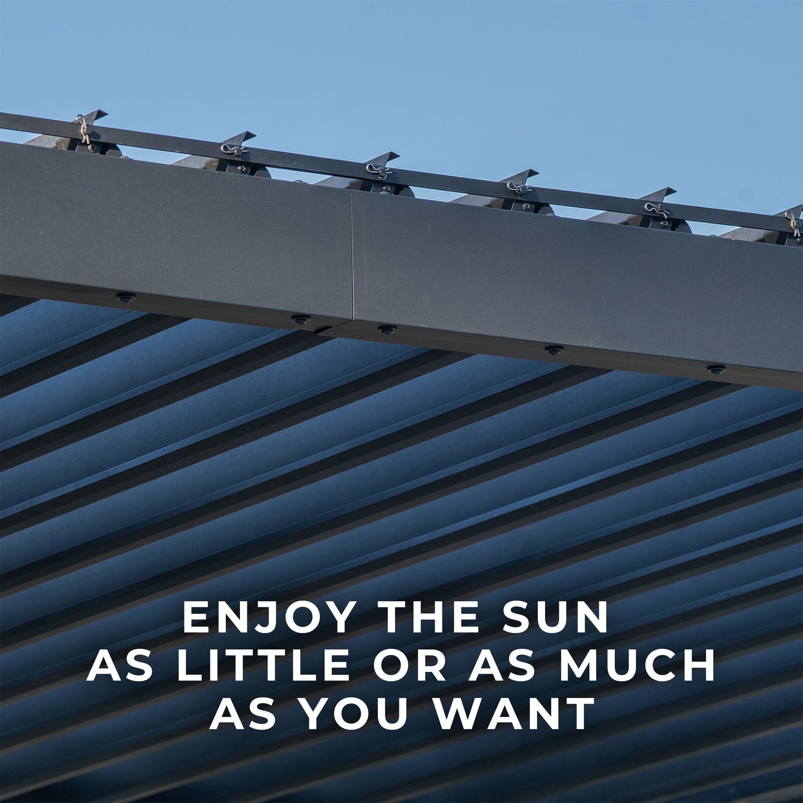 20x10 Evanston Wall Mounted Louvered Pergola — manufacturer image 7