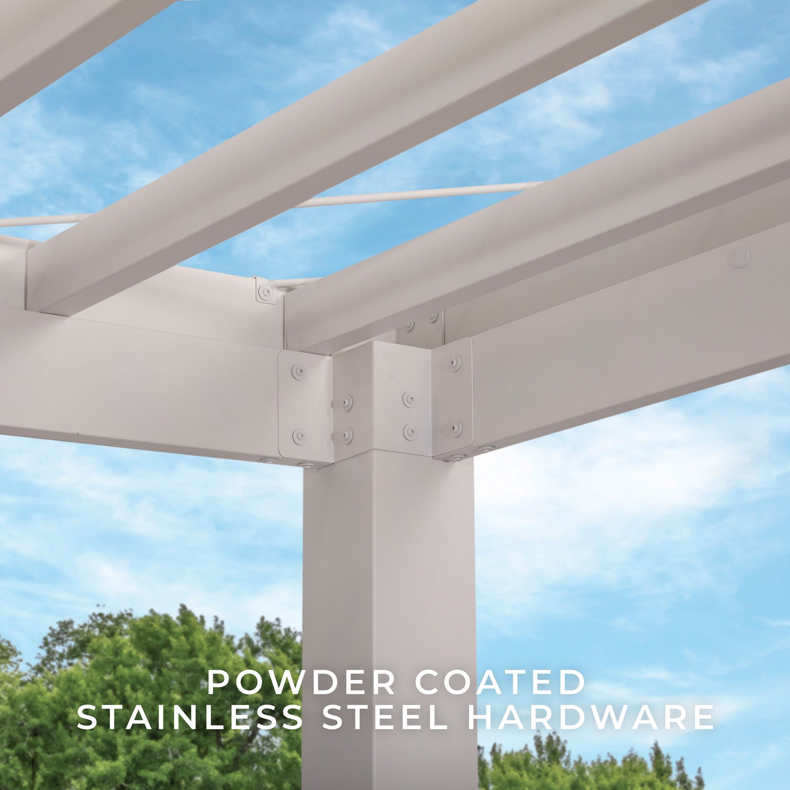 14x12 Windham Modern Steel Pergola With Sail Shade Soft Canopy — manufacturer image 6