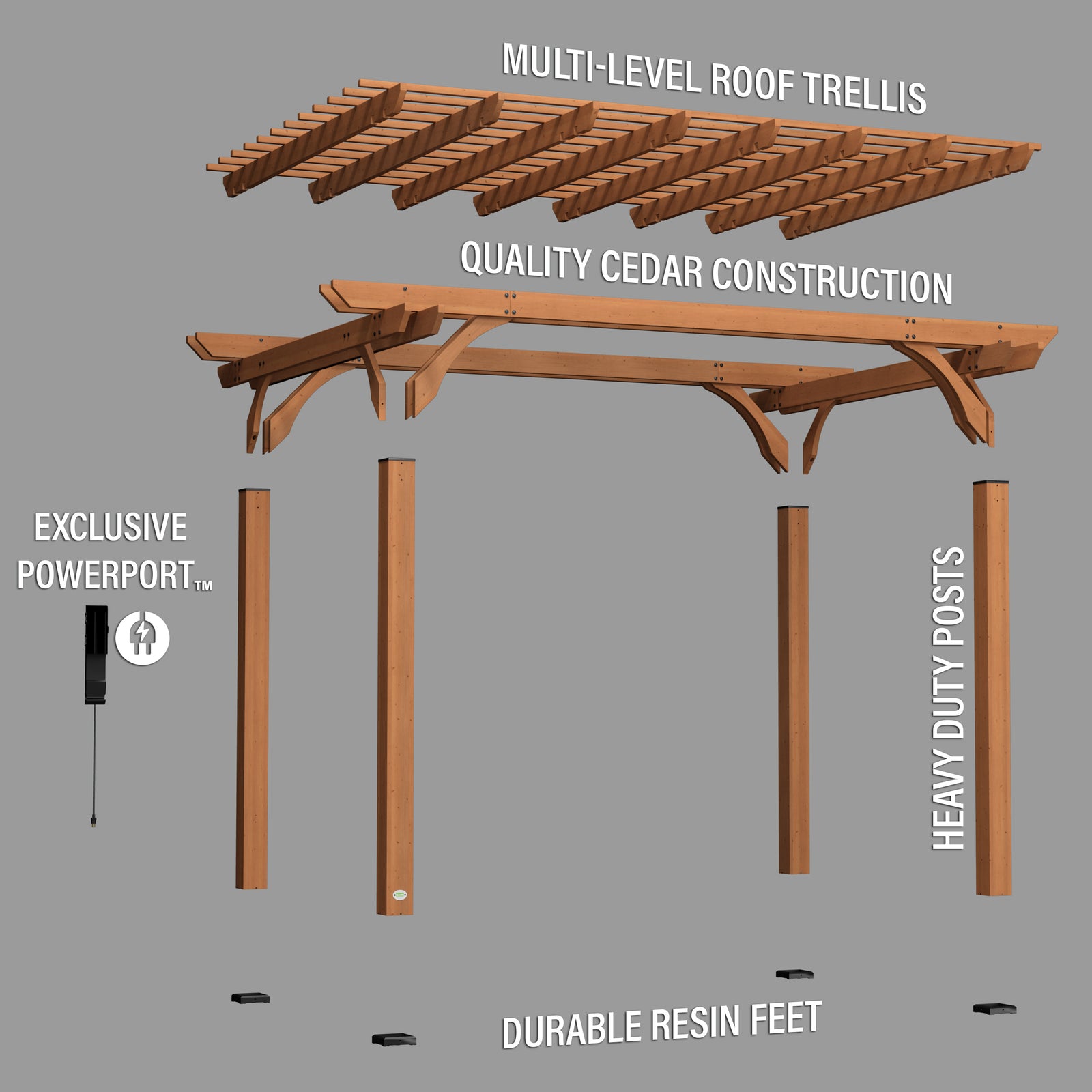 14x10 Beaumont Pergola — manufacturer image 10