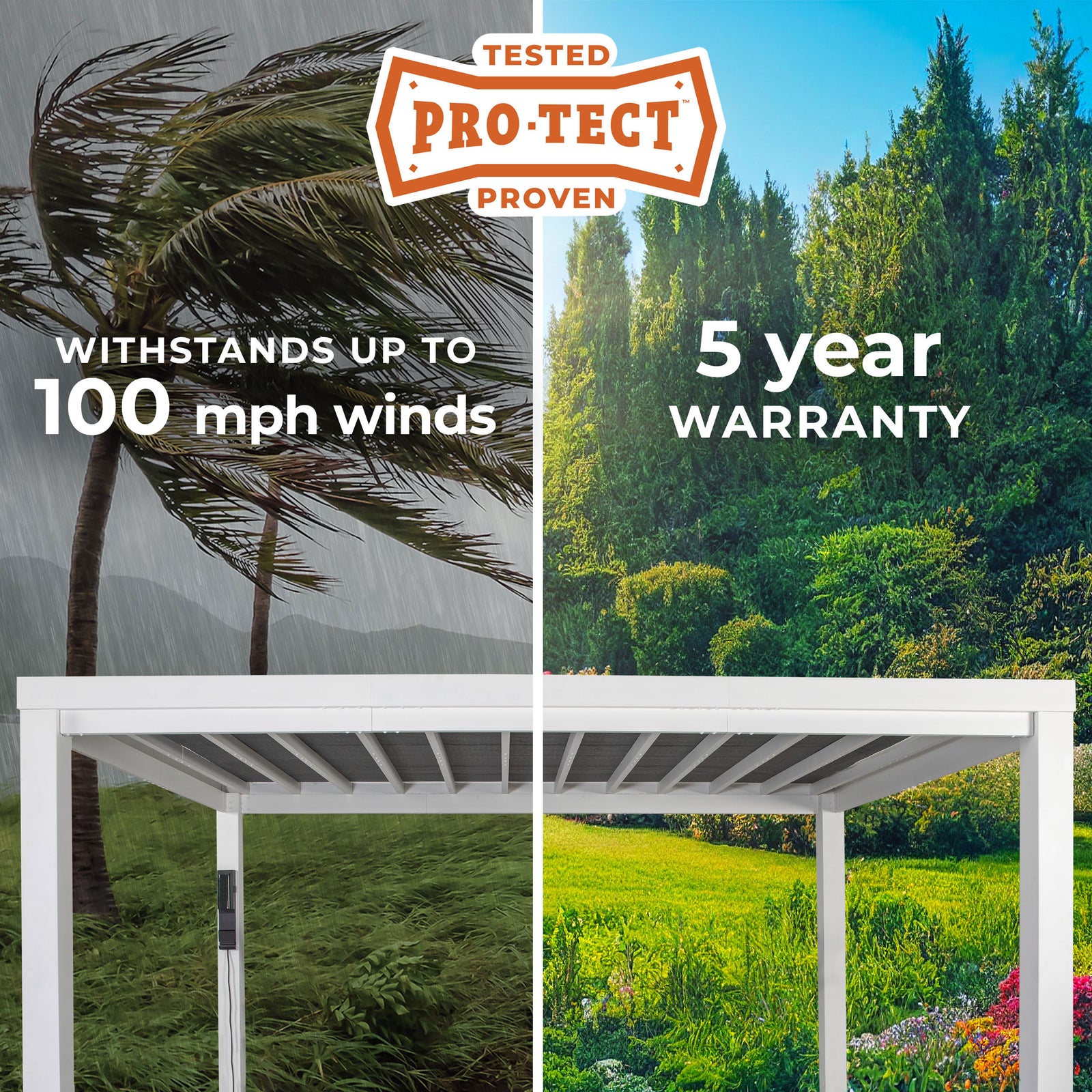 14x10 Windham Modern Steel Pergola With Sail Shade Soft Canopy — manufacturer image 3