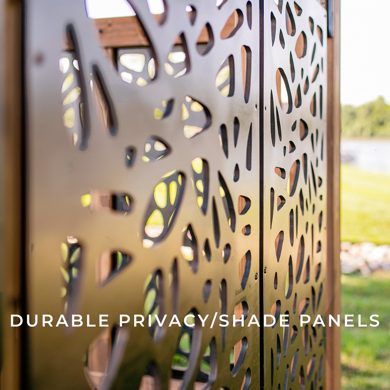 Tuscany Corner Pergola with Conversation Seating - Privacy Panels — manufacturer image 4