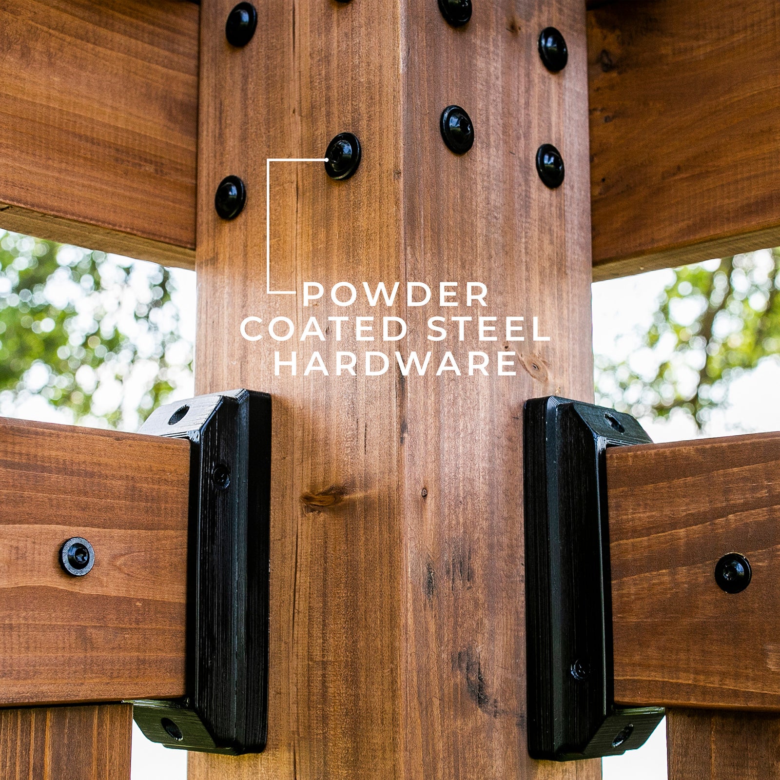 Tuscany Corner Pergola with Conversation Seating - Privacy Panels — manufacturer image 17