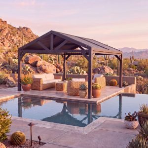 14x14 Ridgeline Steel Louvered Pergola — manufacturer image 1