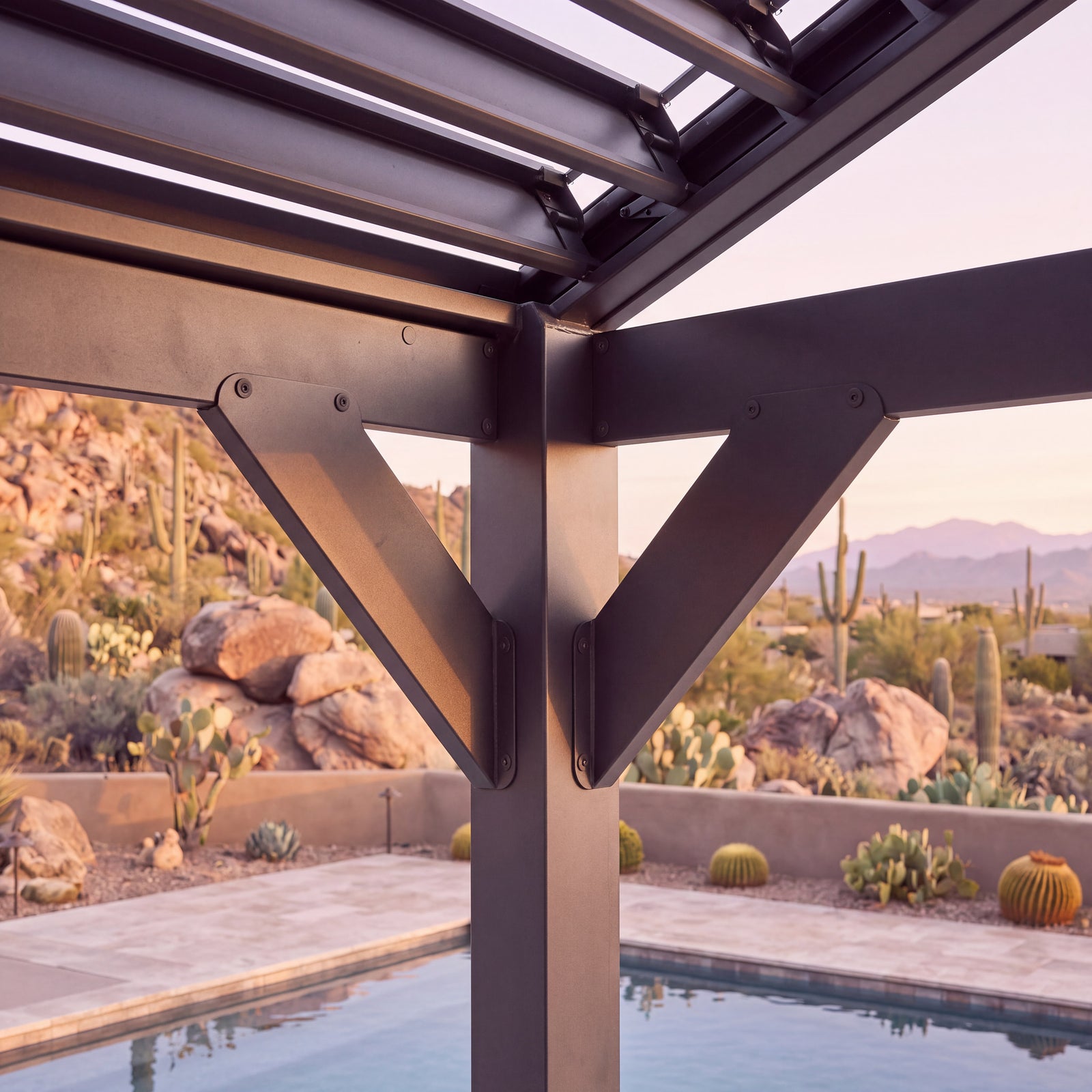 14x14 Ridgeline Steel Louvered Pergola — manufacturer image 9