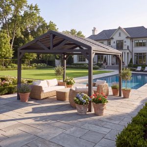 14x12 Ridgeline Steel Louvered Pergola — manufacturer image 1