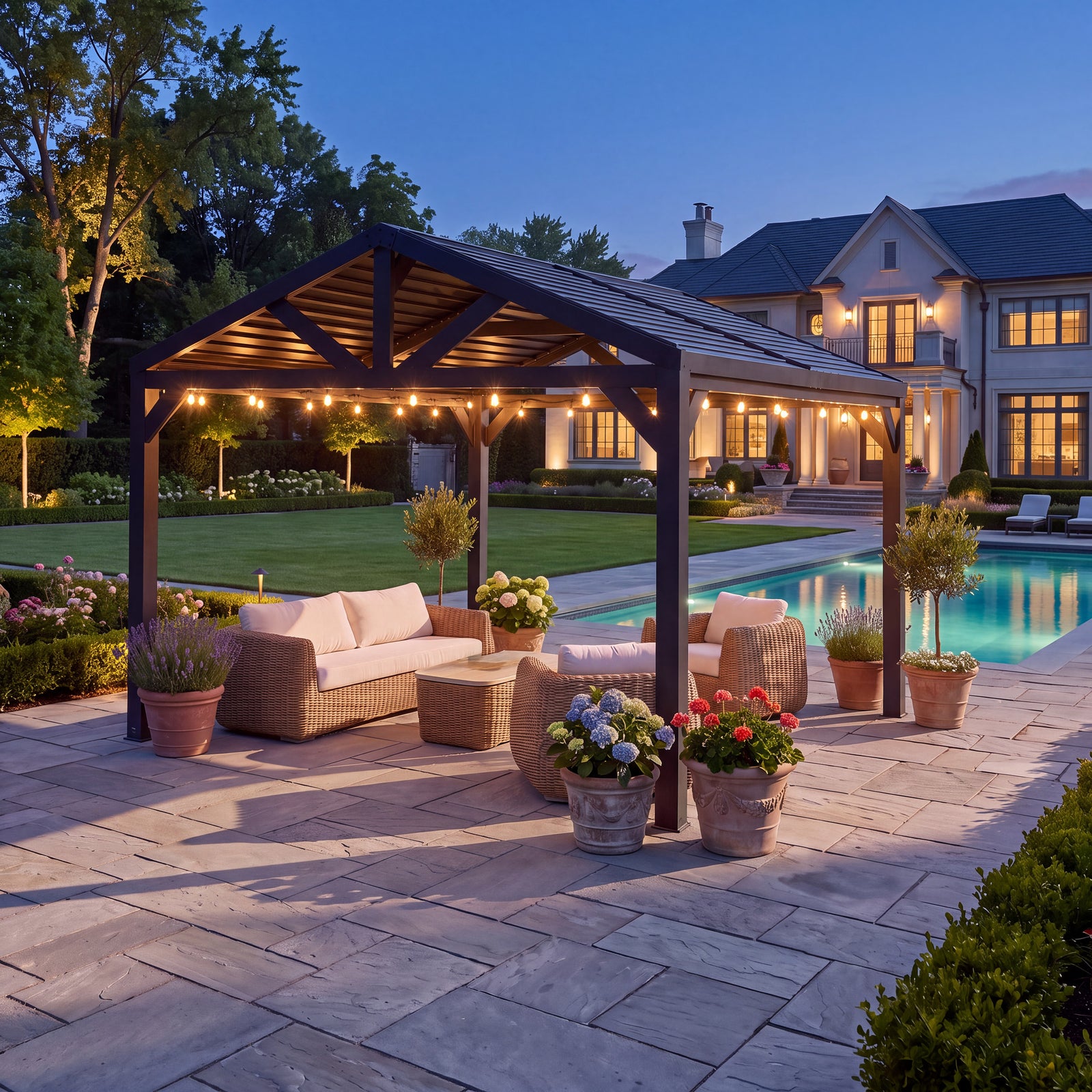 14x12 Ridgeline Steel Louvered Pergola — manufacturer image 12