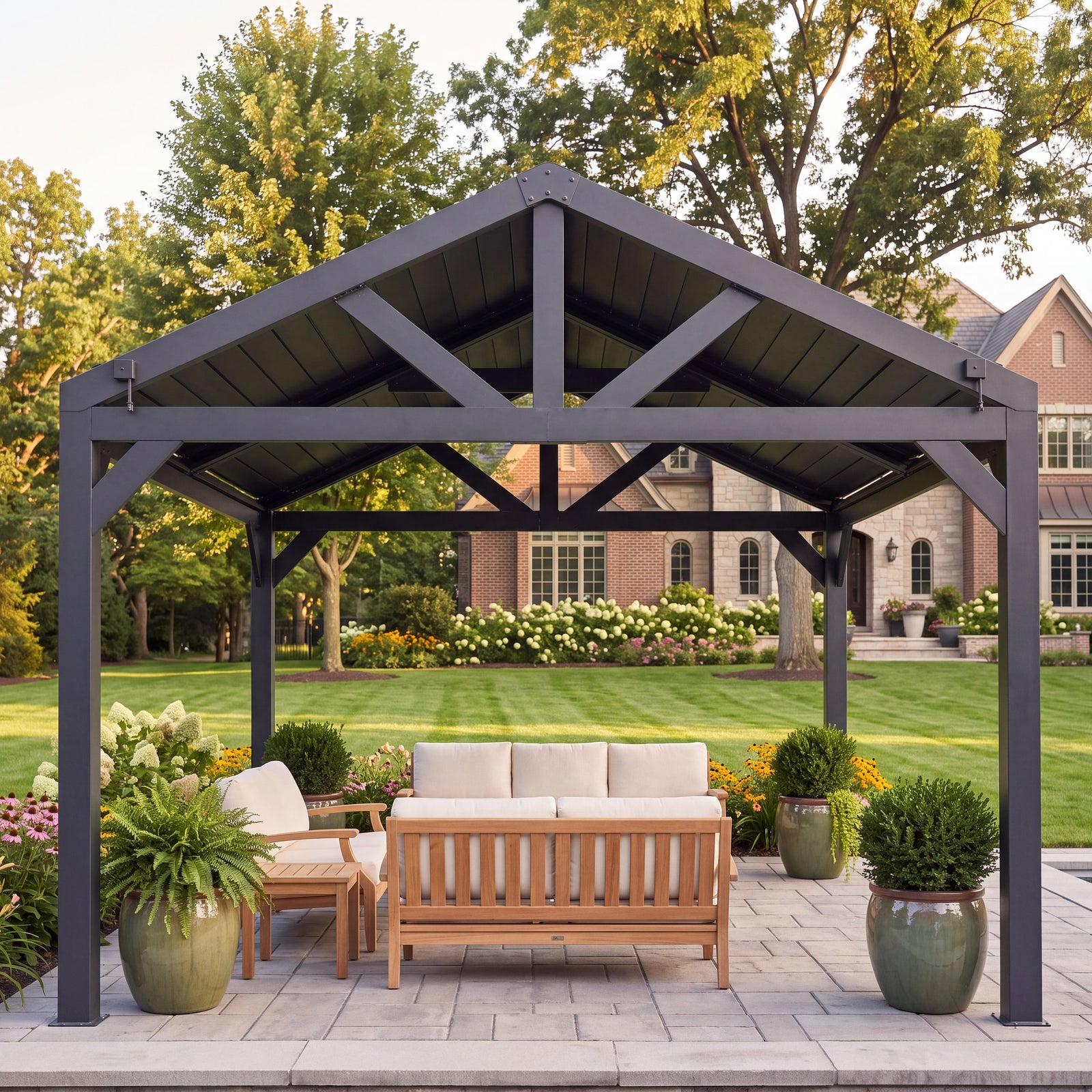 16x14 Ridgeline Steel Louvered Pergola — manufacturer image 5