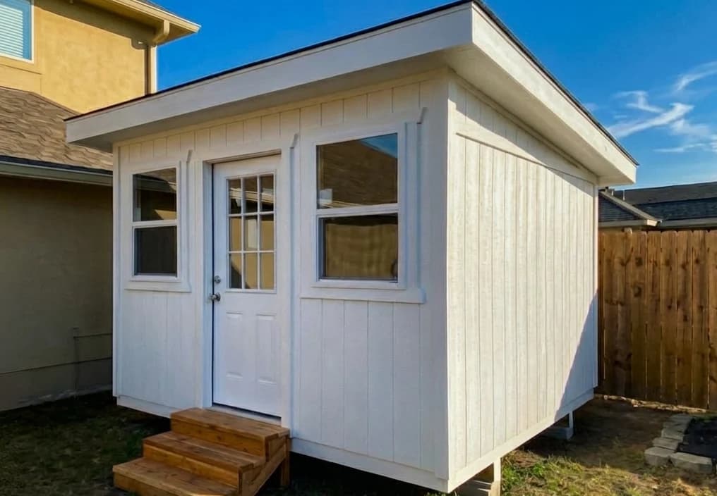 Studio shed with a sloping roof