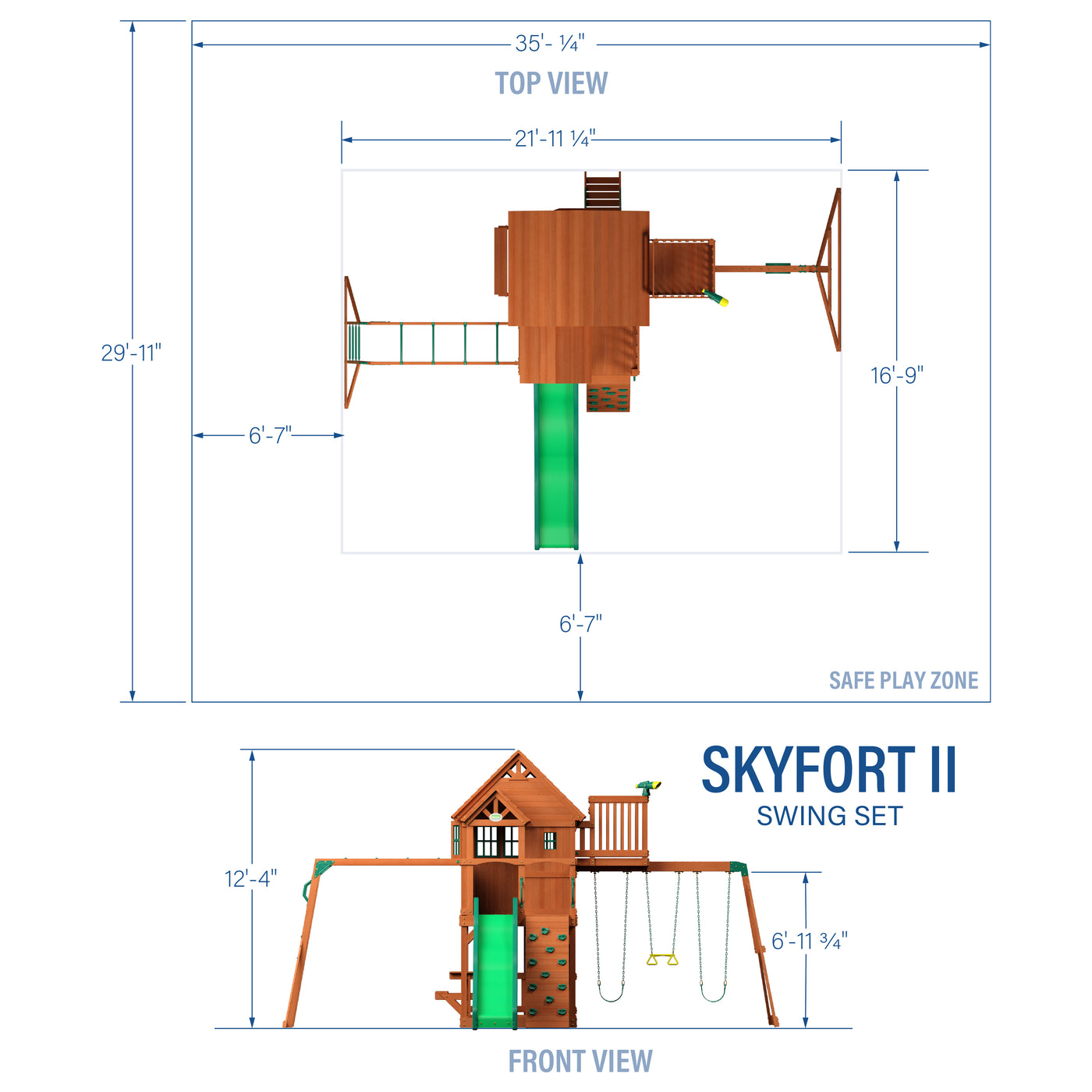 Skyfort II Swing Set — product photo 2