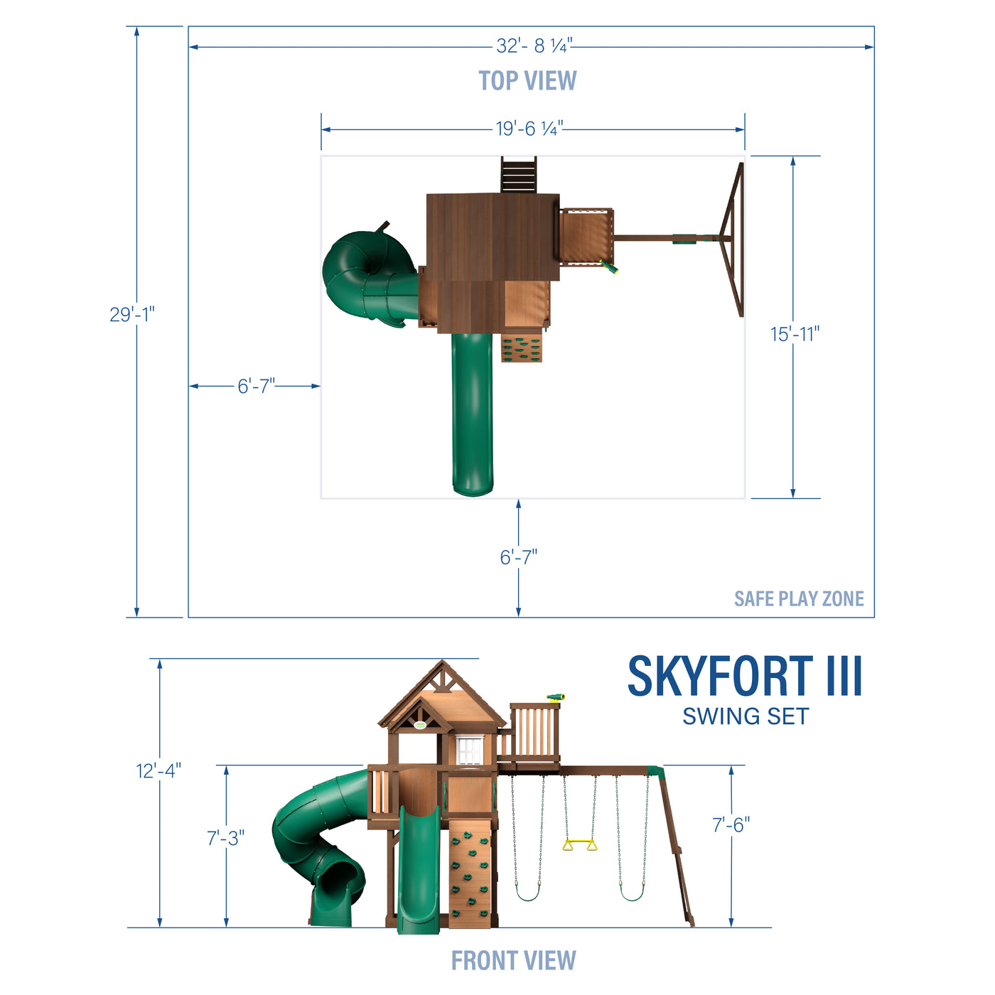 Skyfort III Swing Set — product photo 2