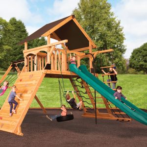 Titan Peak Jumbo 1 with Tarp Roof Mahogany Playset — product photo 1