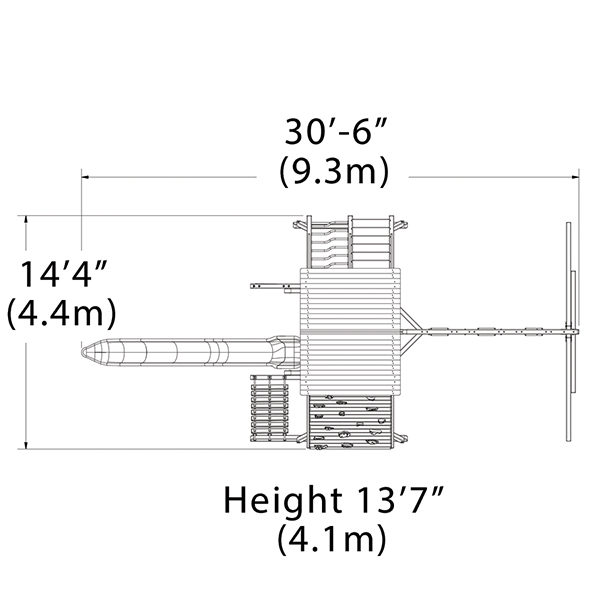 Titan Peak XL 1 Playset — dimensions and layout