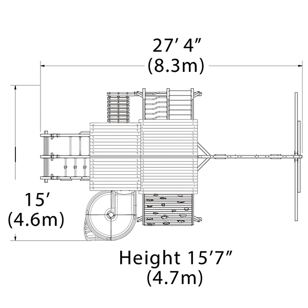 Titan Peak XL 4 Playset — dimensions and layout