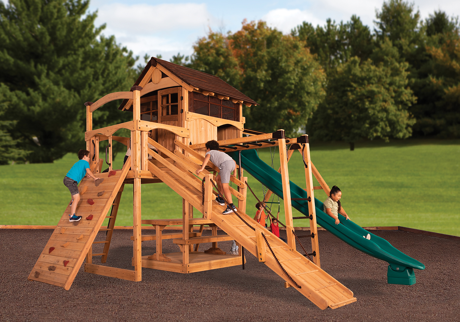 Titan Treehouse XL 3 Swing Set — product photo 1