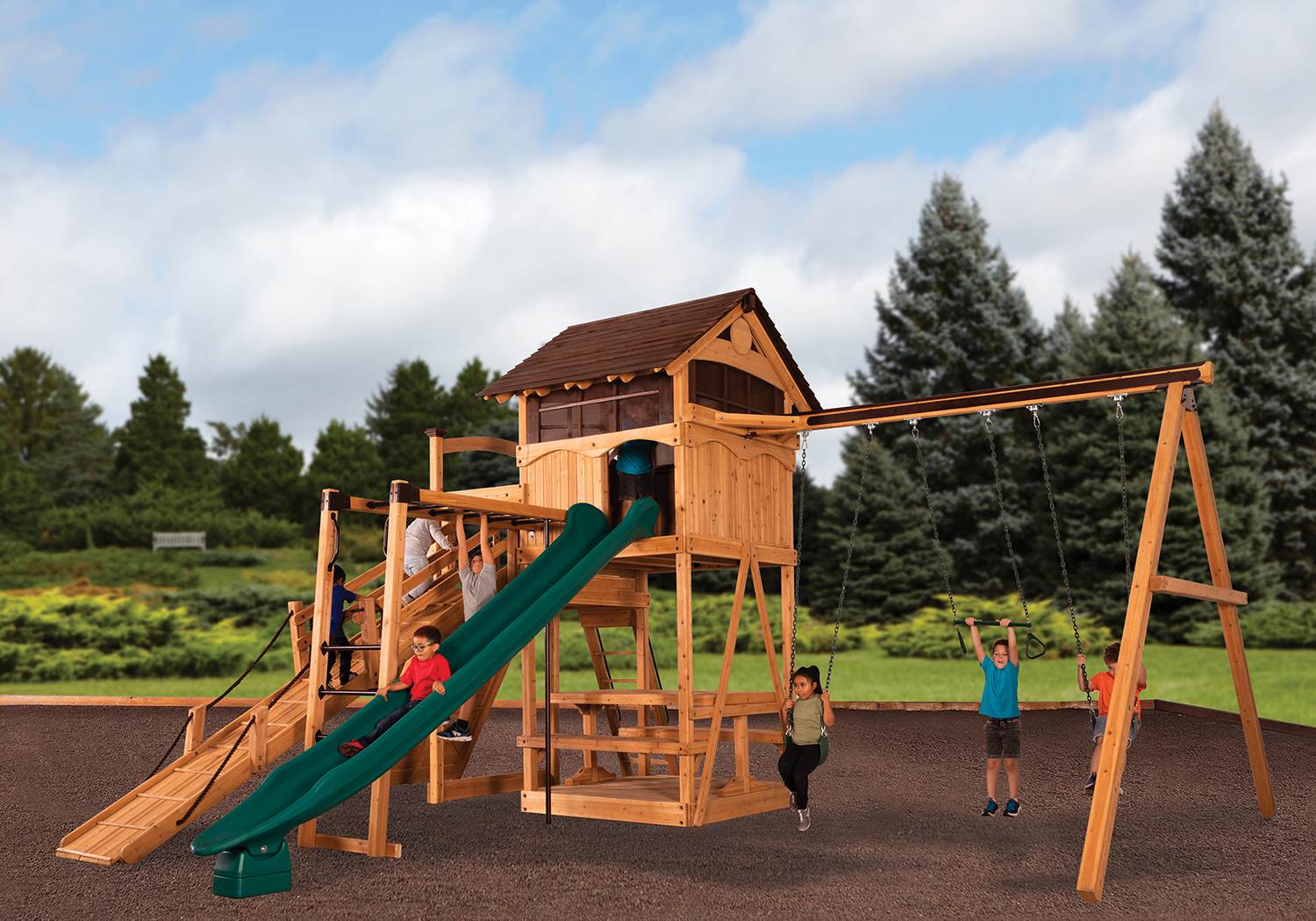Titan Treehouse XL 3 Swing Set — product photo 3