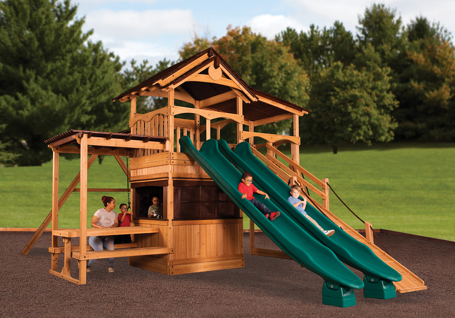 Titan Treehouse XL 4 Swing Set — product photo 1